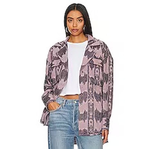 NWOT Free People Izzie Cargo Jacquard Shacket size SMALL - Picture 2 of 8